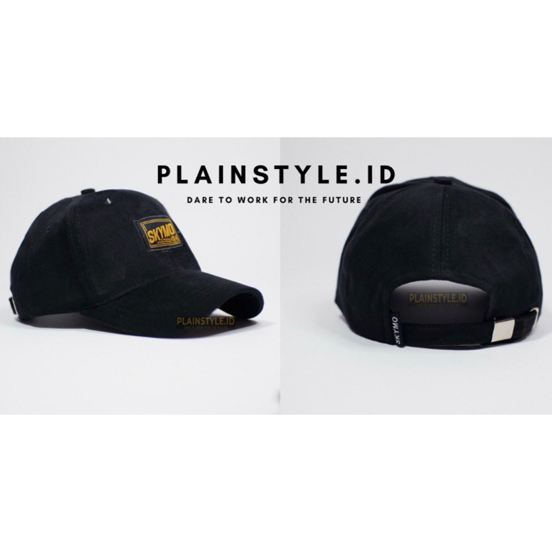 (COD) TERLARIS topi baseball // topi caps // caps topi // DISTRO topi pria wanita SKYMO HITAM LABEL