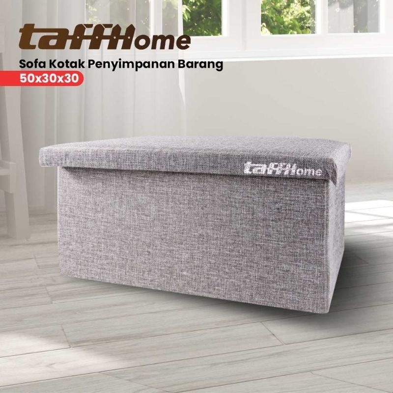 TaffHOME Sofa Kotak Penyimpanan Barang - L170402 Gray 50x30x30 cm