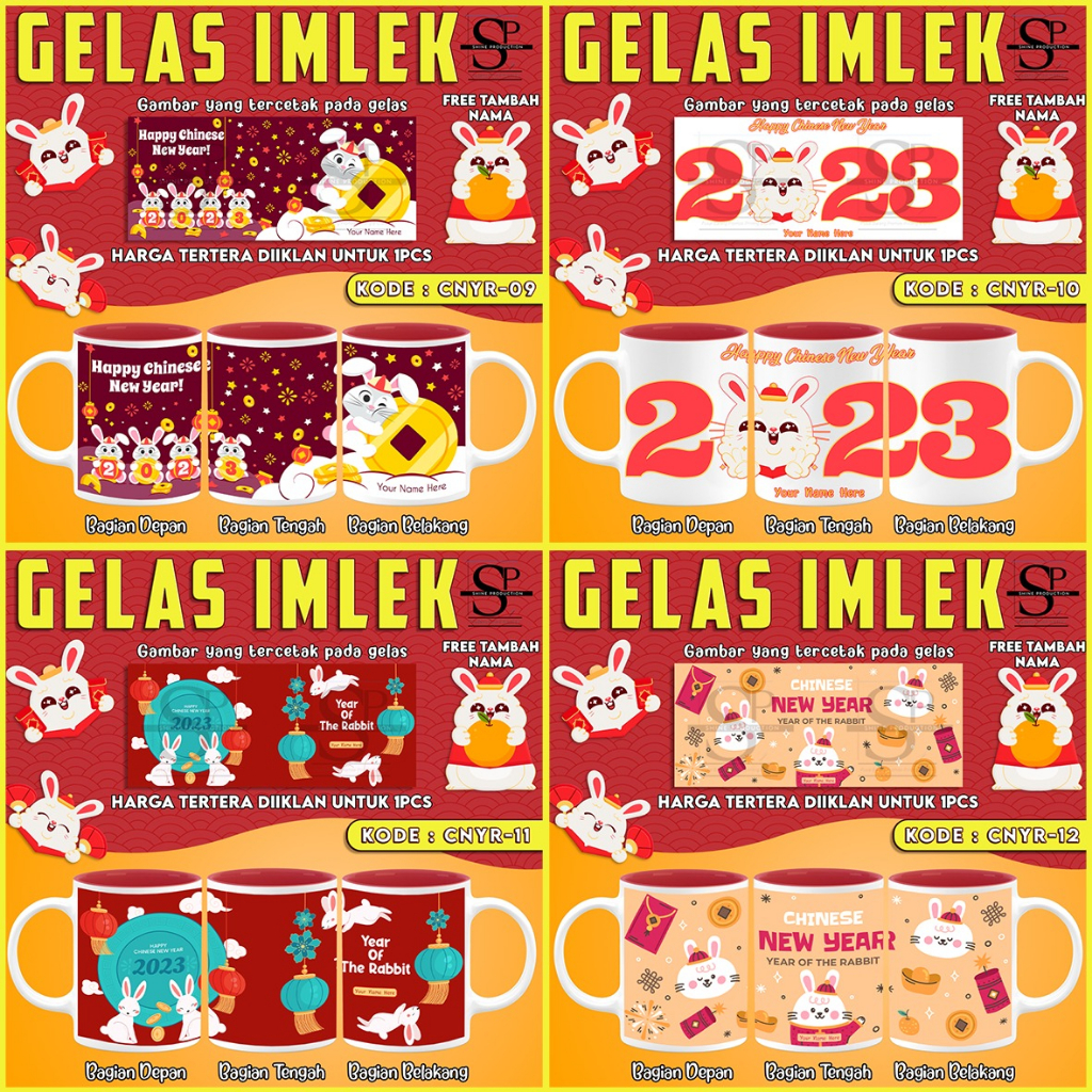 Gelas Imlek Mug Chinese New Year Rabbit Hampers Gift