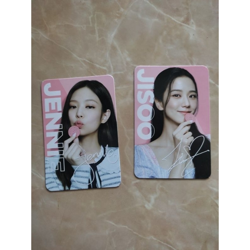 photocard oreo blackpink jennie jisoo