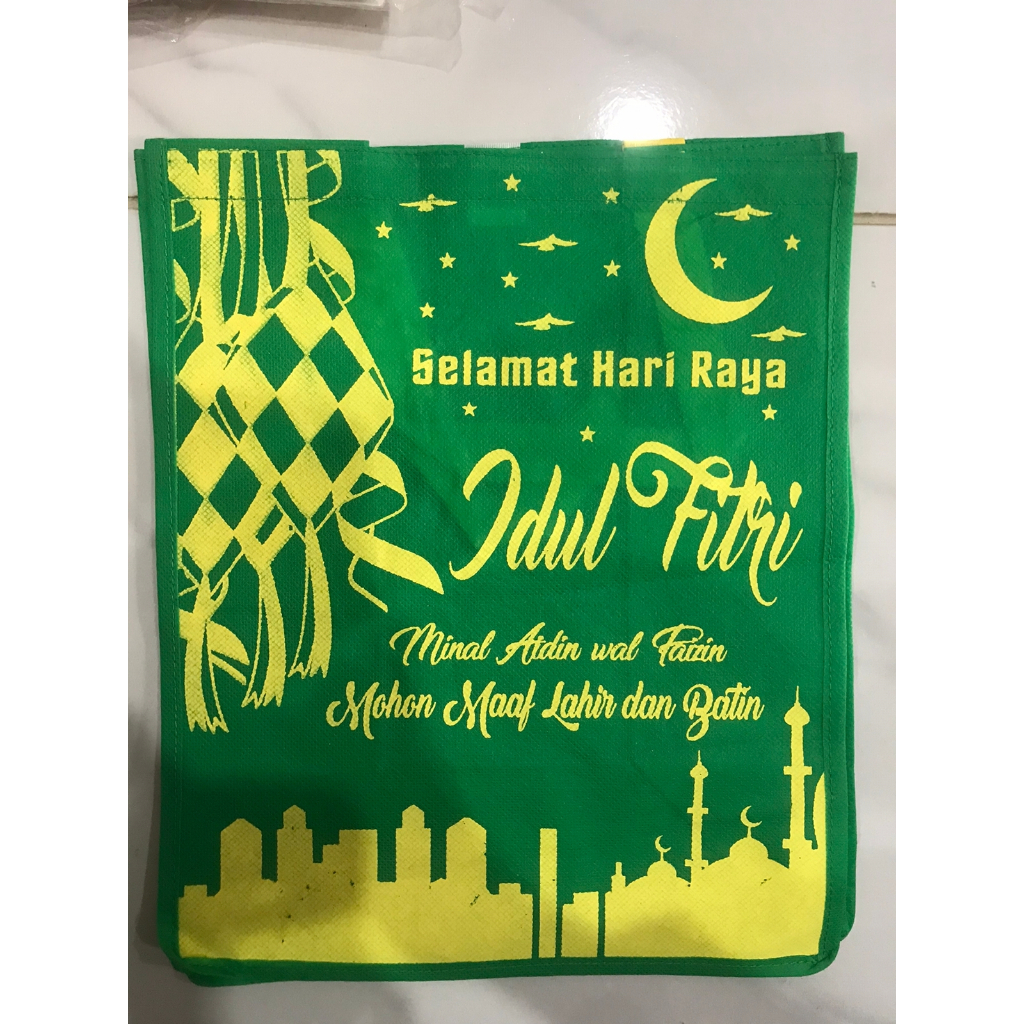 TAS LEBARAN IDUL FITRI / GOODIE BAG IDUL FITRI / TAS KAIN TEBAL IDUL FITRI