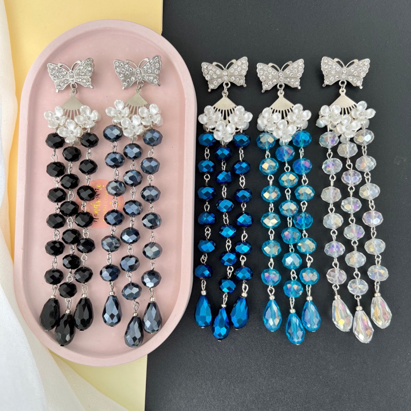 Bros Kristal panjang Look mewah &amp; Anggun