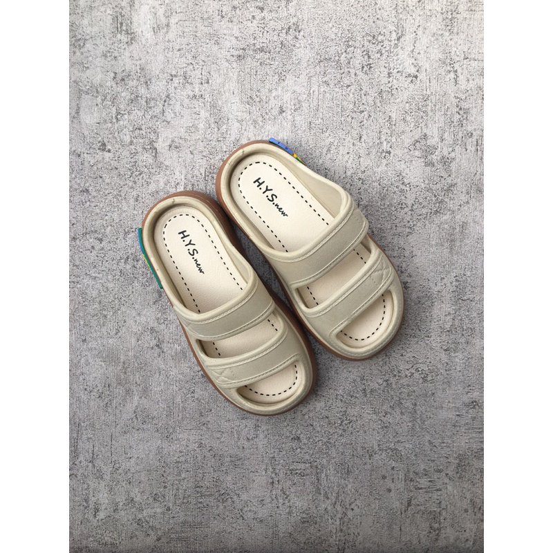 Sandal Karet Anak Strap Dua Polos 029