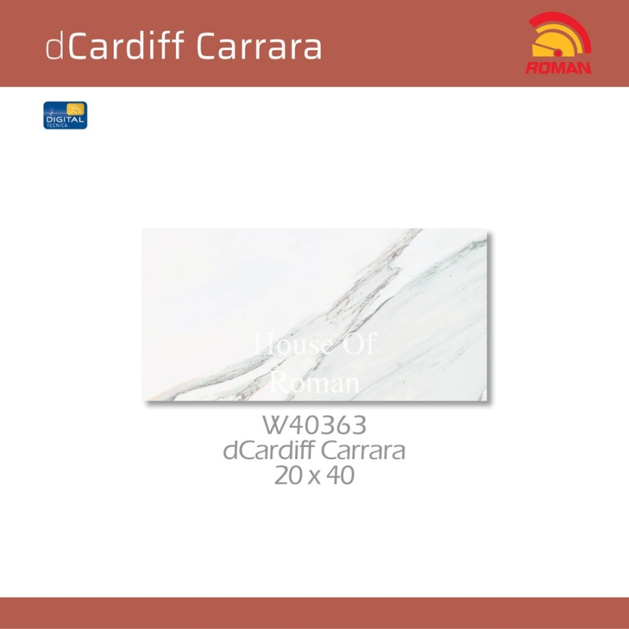 ROMAN KERAMIK DCARDIFF CARRARA 20X40 W40363 (ROMAN HOUSE OF ROMAN)