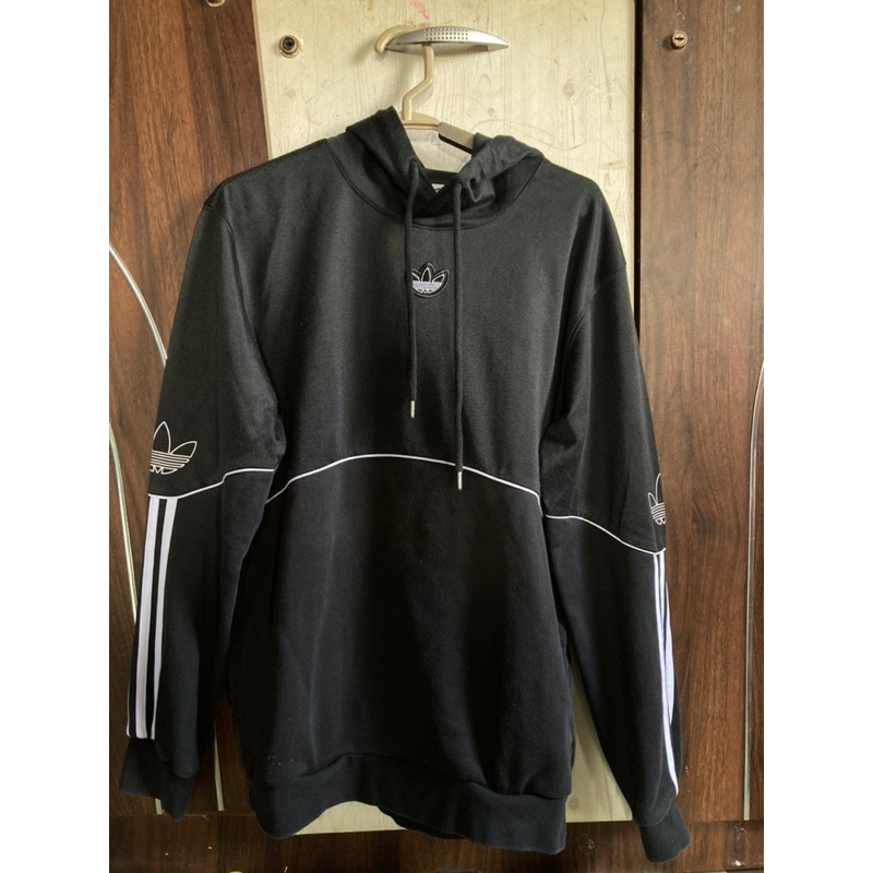 Jaket Hoodie ADIDAS Center Original (Hitam Pekat)