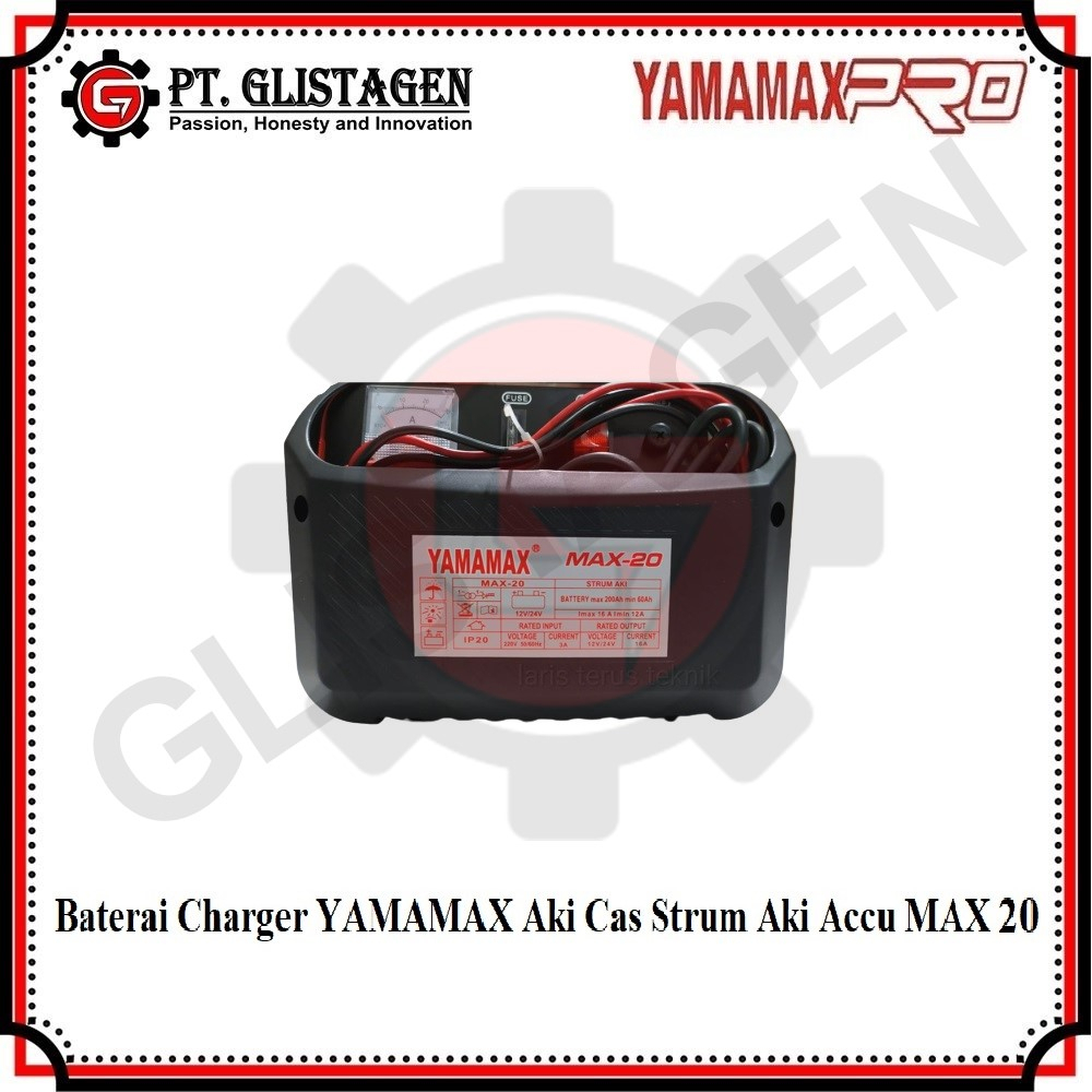 Yamamax Max 20 Batery Baterai Charger Yamamax Aki Cas Strum Aki Accu