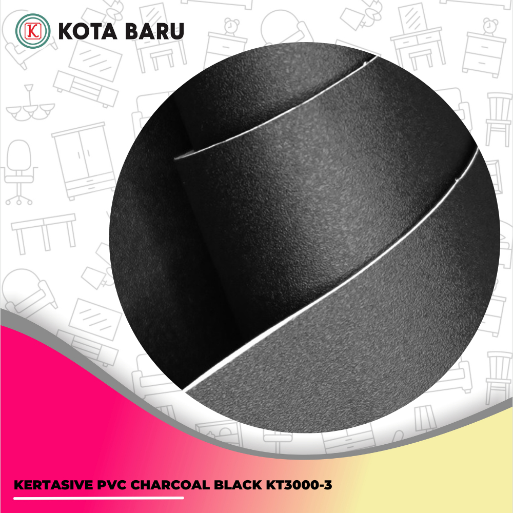KERTASIVE STICKER PVC CHARCOAL BLACK KT3000-3