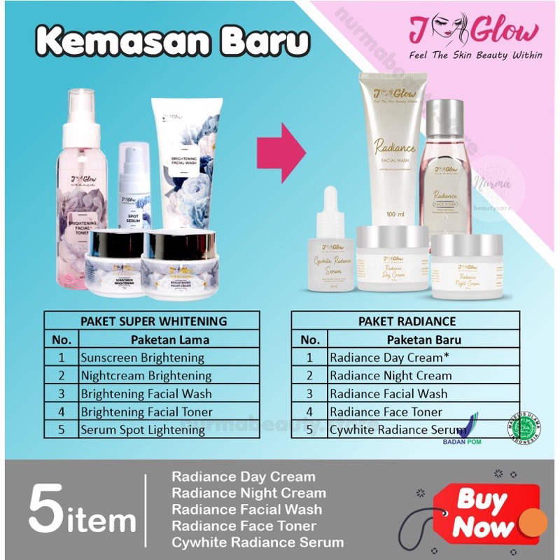 JGLOW PAKET RADIANCE SUPER WHITENING ORIGINAL/JGLOW PAKET SUPER WHITENING