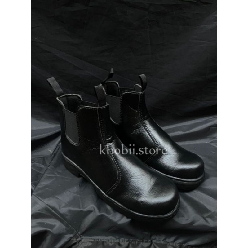 Sepatu Safety Boots Pria safety boot kuping sepatu safety king