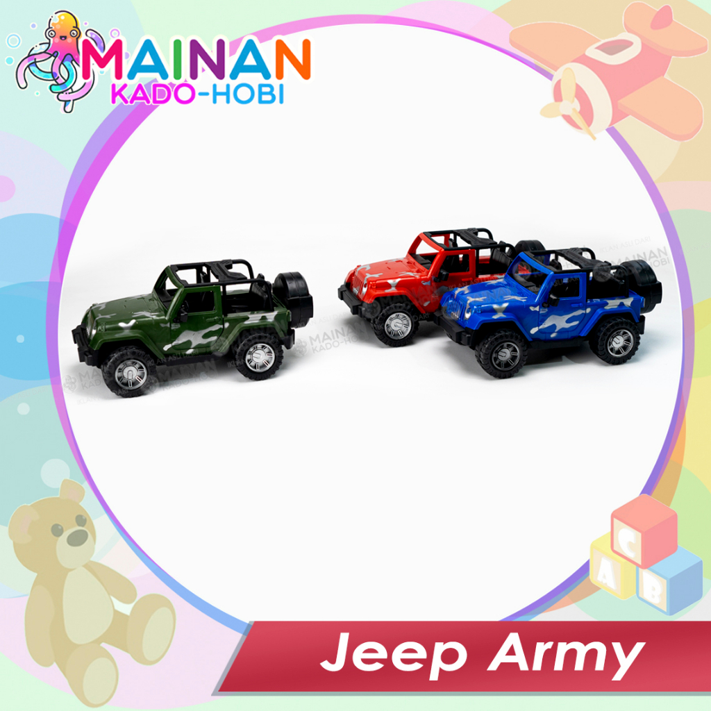 KADO ULANG TAHUN MAINAN ANAK MINIATUR DIECAST CAR MOBIL JEEP ARMY