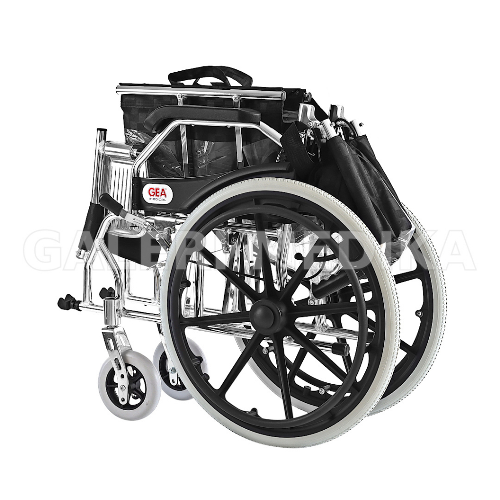 (KHUSUS GOJEK) Kursi Roda GEA FS 863 Aluminium Wheelchair - Kursi Roda Semi Travel Bisa Lipat