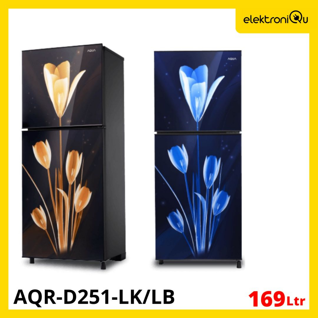 LEMARI ES AQUA AQR-D251-LK/LB / KULKAS AQUA 2 PINTU 169 LITER