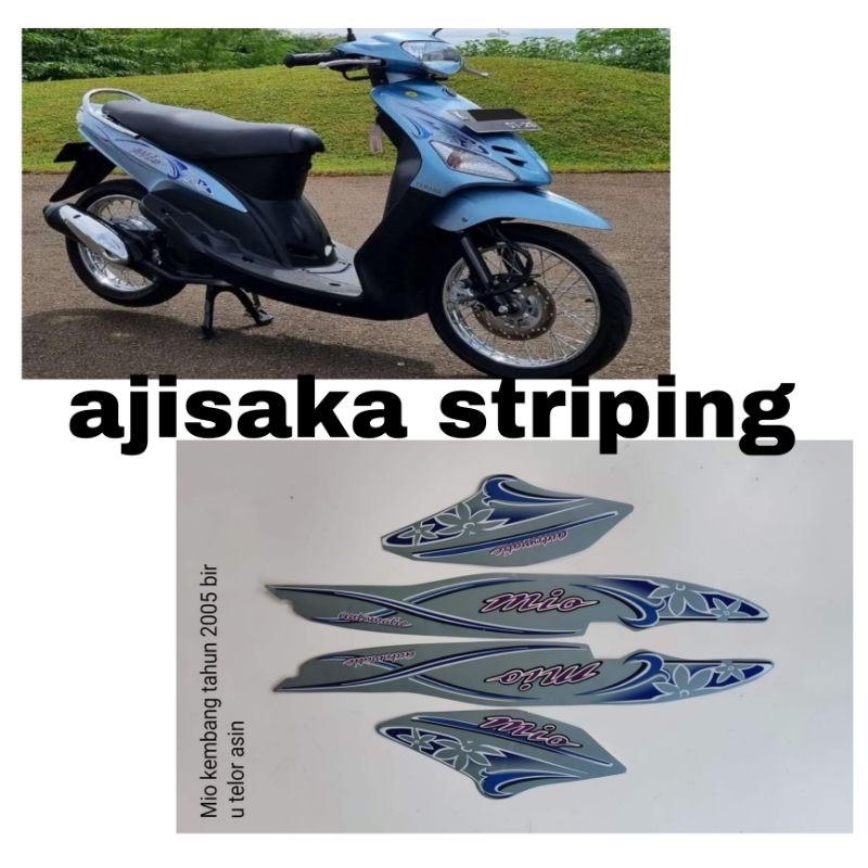 striping mio automatic 2005 kembang biru telur asin