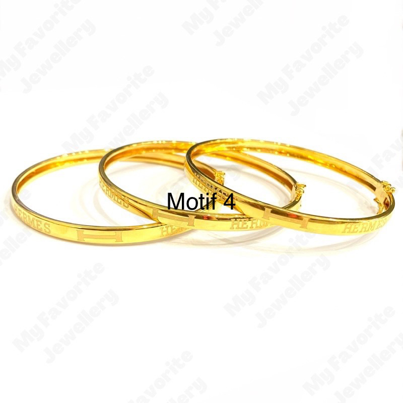 Gelang Bangle Slim Branded Emas Asli Kadar 875
