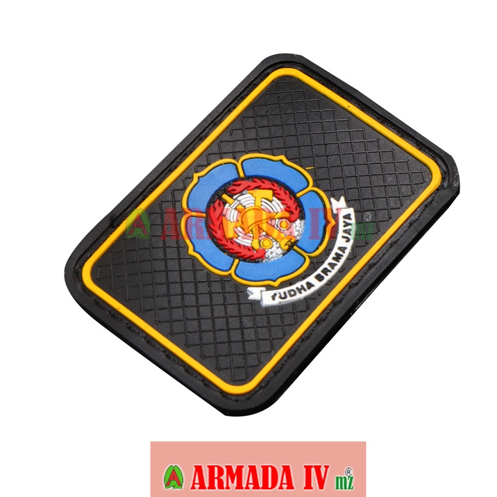 Patch Rubber Velcro Logo DAMKAR Rekatan Kotak