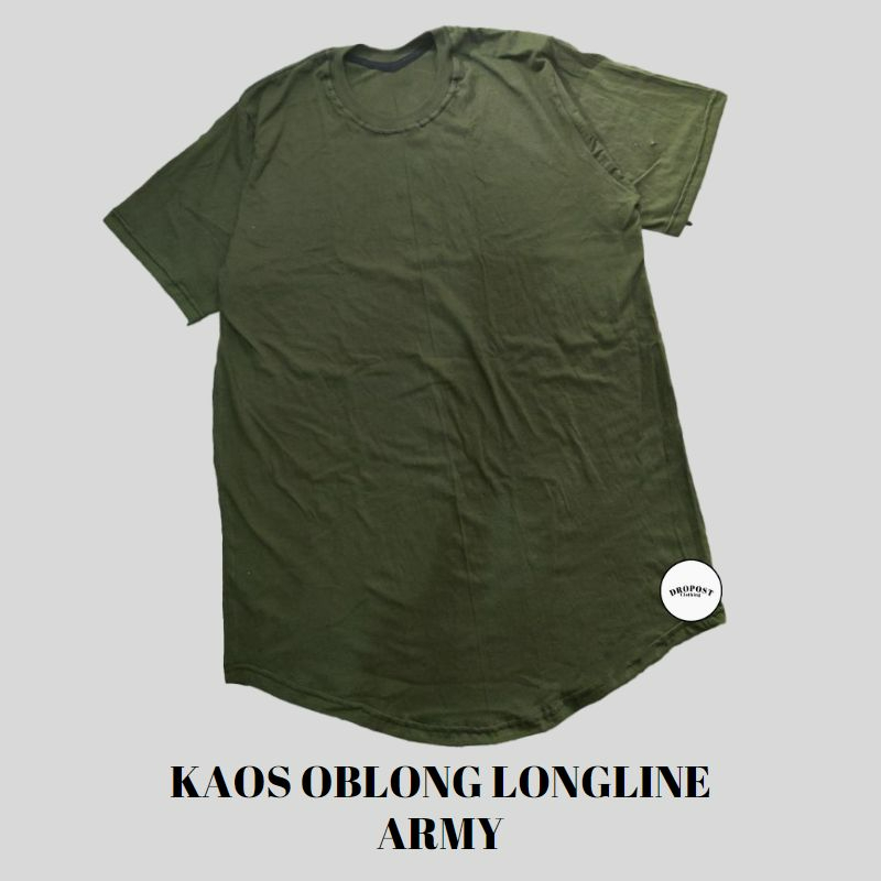 KAOS TSHIRT OBLONG LONGLINE POLOS LENGAN PENDEK KATUN COMBED JUMBO COWOK CEWEK PRIA WANITA REMAJA DE