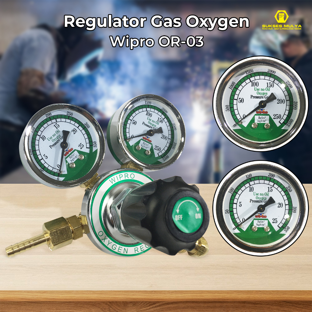 Regulator Argon Adjuster Argon Wipro ArR 03 K / REGULATOR OXYGEN / OKSIGEN / O2 WIPRO OR 03 REGULATO