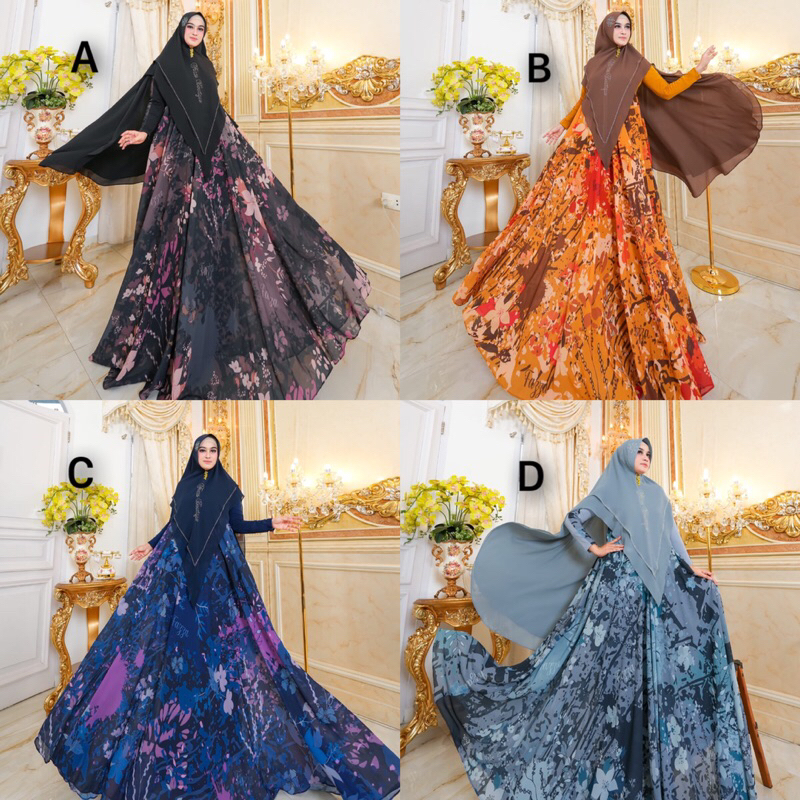Cantika syari by fazza boutique original (Siap kirim)