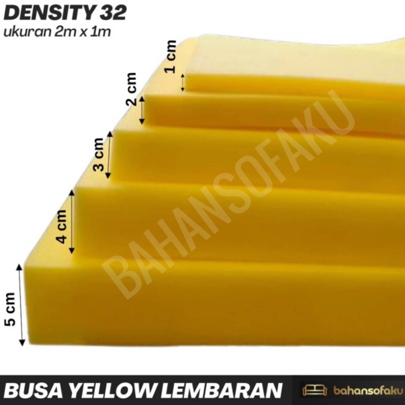 Busa Lembaran Royal Kuning Yellow-1 Density 32 (Sofa, Matras, Kasur)