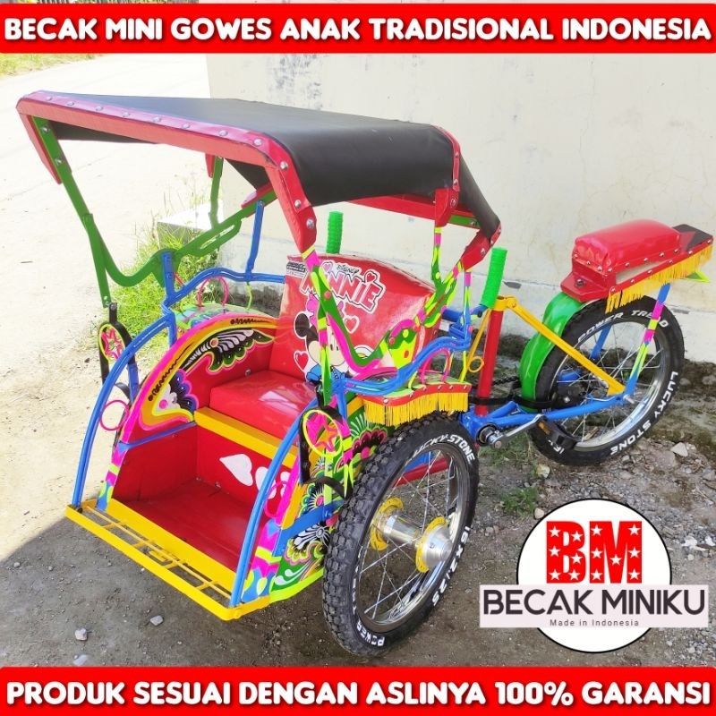 Becak anak gowes ukuran 16inc