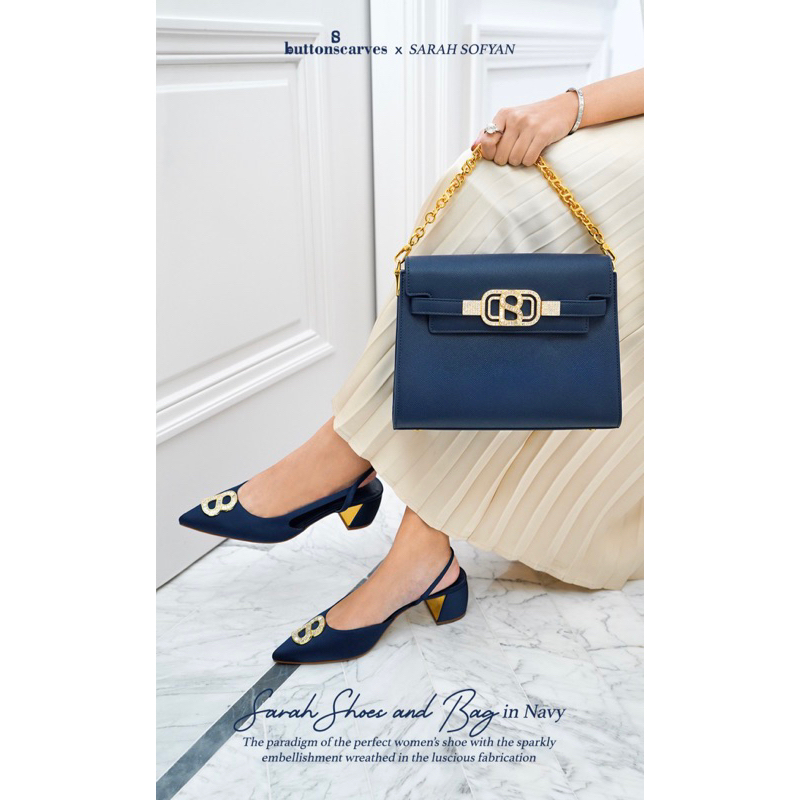 LENGKAP Buttonscarves x Sarsof Sarah sofyan Shoes Series Jet Set olive khaki navy burgundy black pin