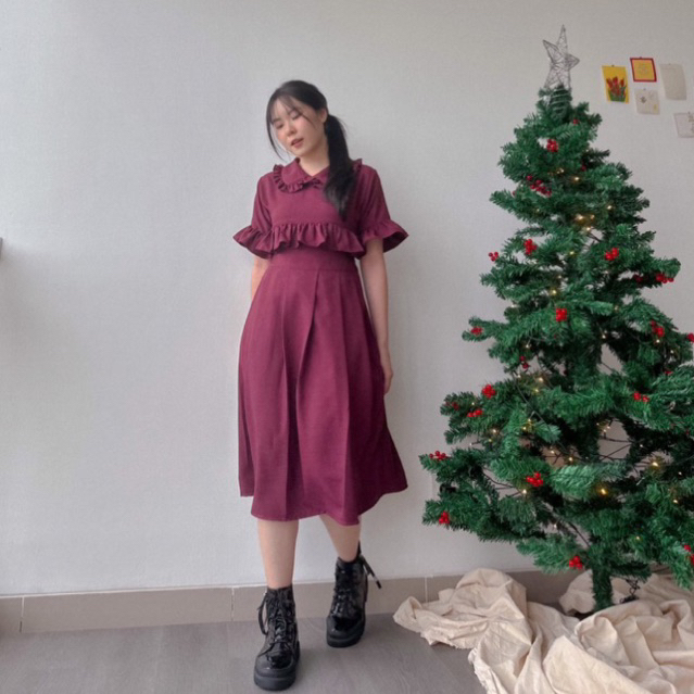 KANON- Suzume Dress - Dress midi vintage korean look