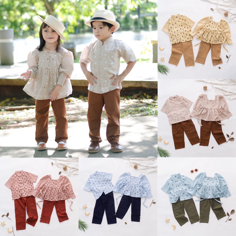 REIRA SERIES Set Couple Anak 6bln-10thn / Family Set Baju Lebaran (READY STOK)