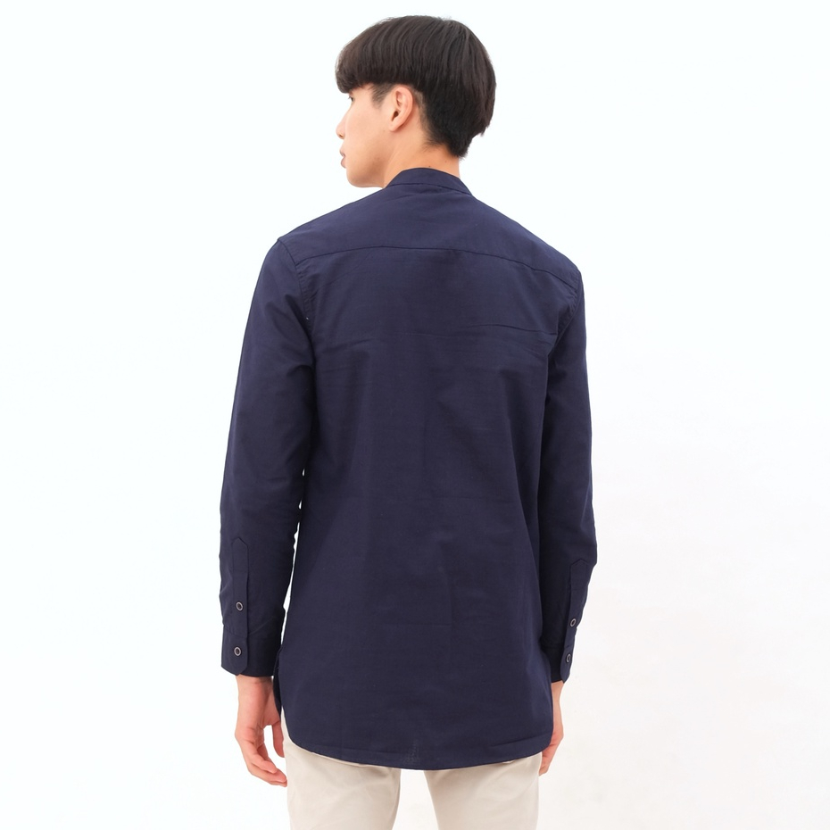 SANVANINA F-02C Long Kurta Sultan Navy | Baju Kurta Sultan Lengan Panjang