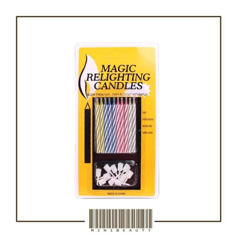 lilin magic relighting candle Isi 10pcs