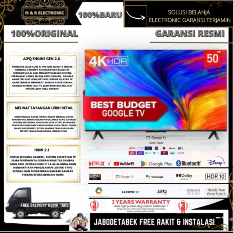 LED TV TCL 55A18 2022 4KHDR ANDROID TV 55 INCH TCL 55A18 55A18