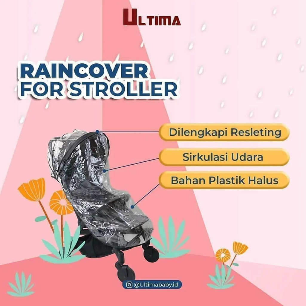 stroller raincover ultima bisa untuk semua stroller Inc pockit  (JUAL PENUTUP HUJAN bukan stroller)