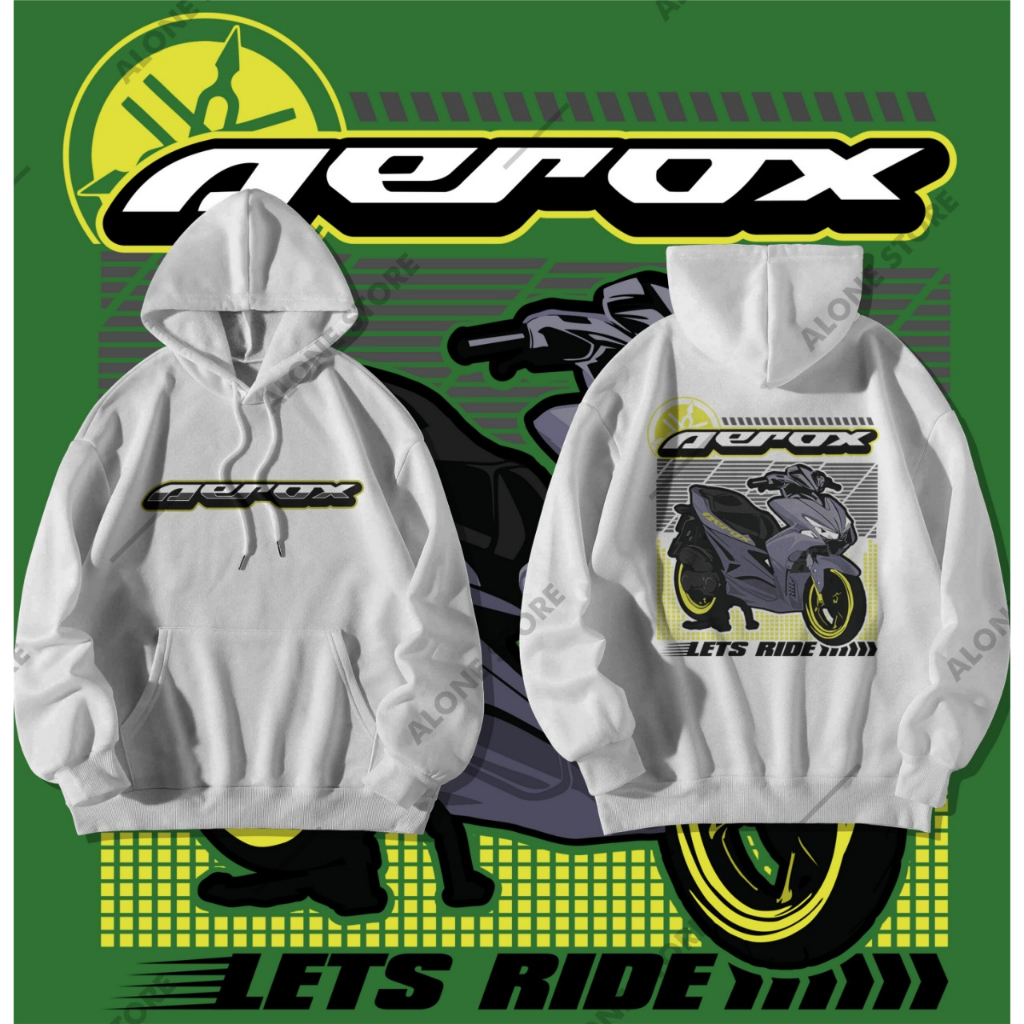 Kaos AEROX  T-shirt Jaket Sablon Motor  Hoodie Motor