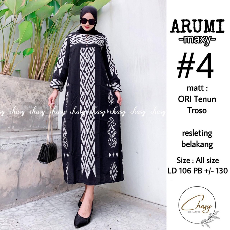 Dress Batik Tenun Troso Arumi Maxi by Chasy Gamis Batik