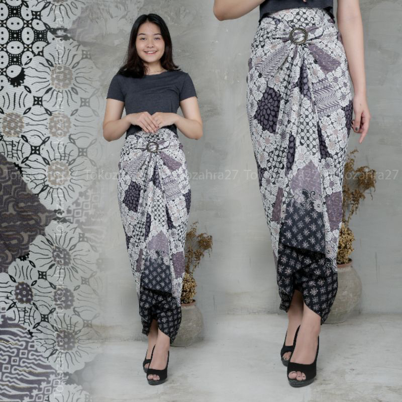 (50 Motif) Rok Lilit Batik Bawahan Kebaya Modern Rok Serut Batik Free Ring Kain Batik Floral Batik Couple Pasangan