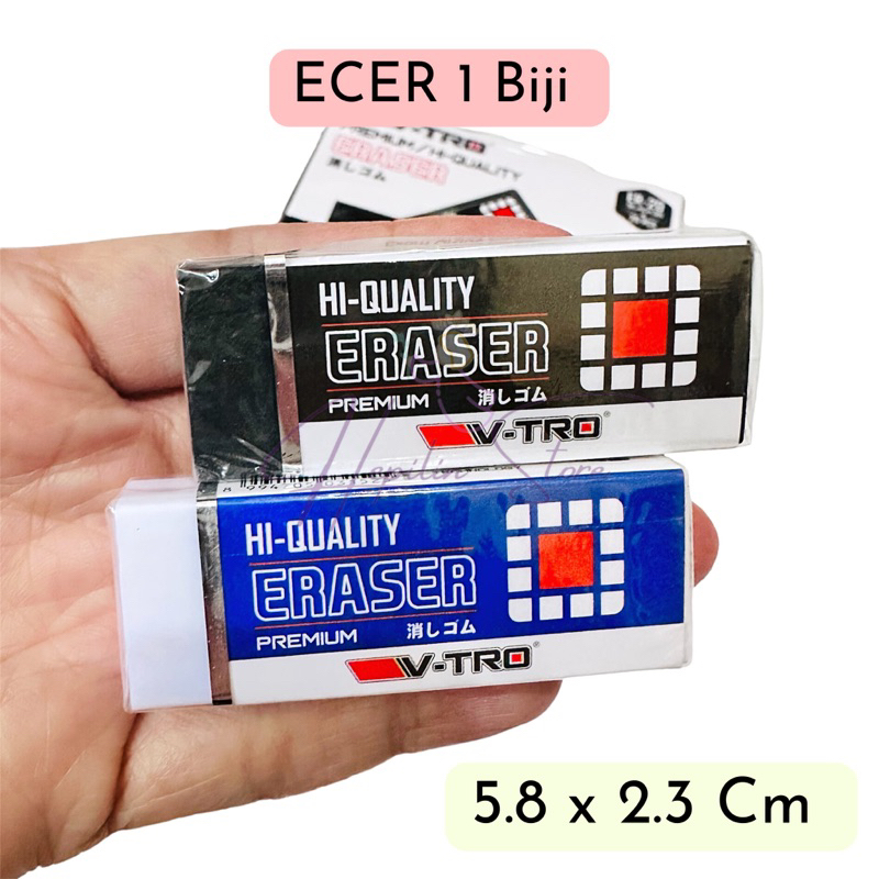 

Eraser VTRO ER-20 White or Black / ECER 1 Biji Penghapus Besar VTRO Hitam atau Putih / Penghapus Premium