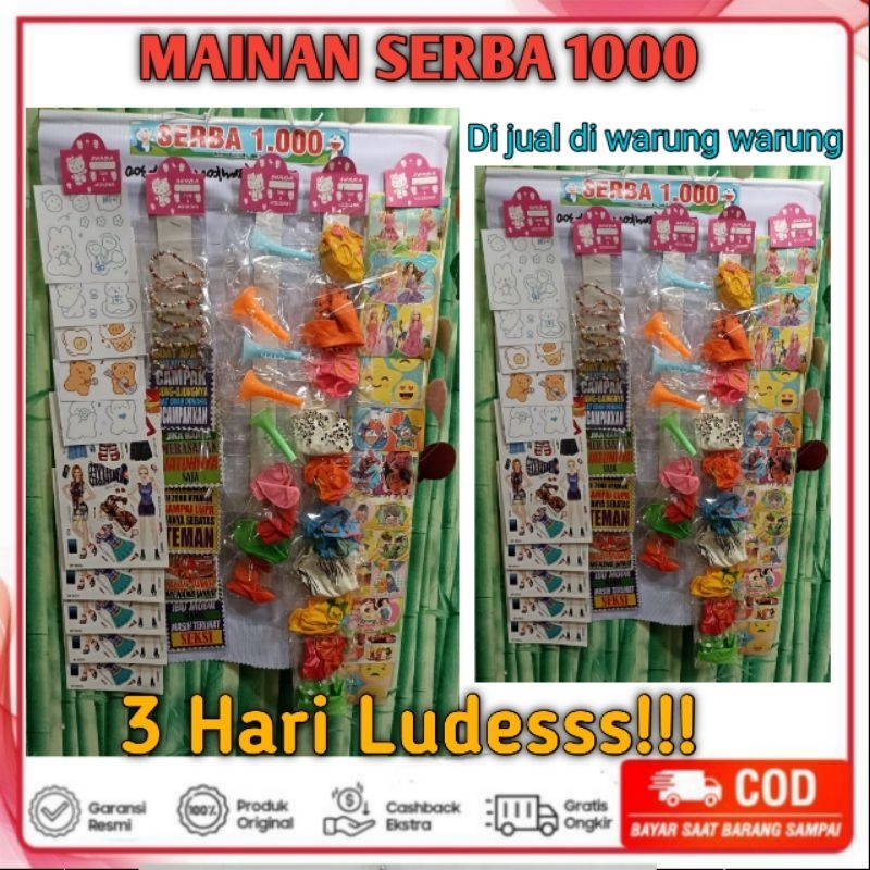 Mainan serba 1000, Mainan warung, Mainan serba seribu