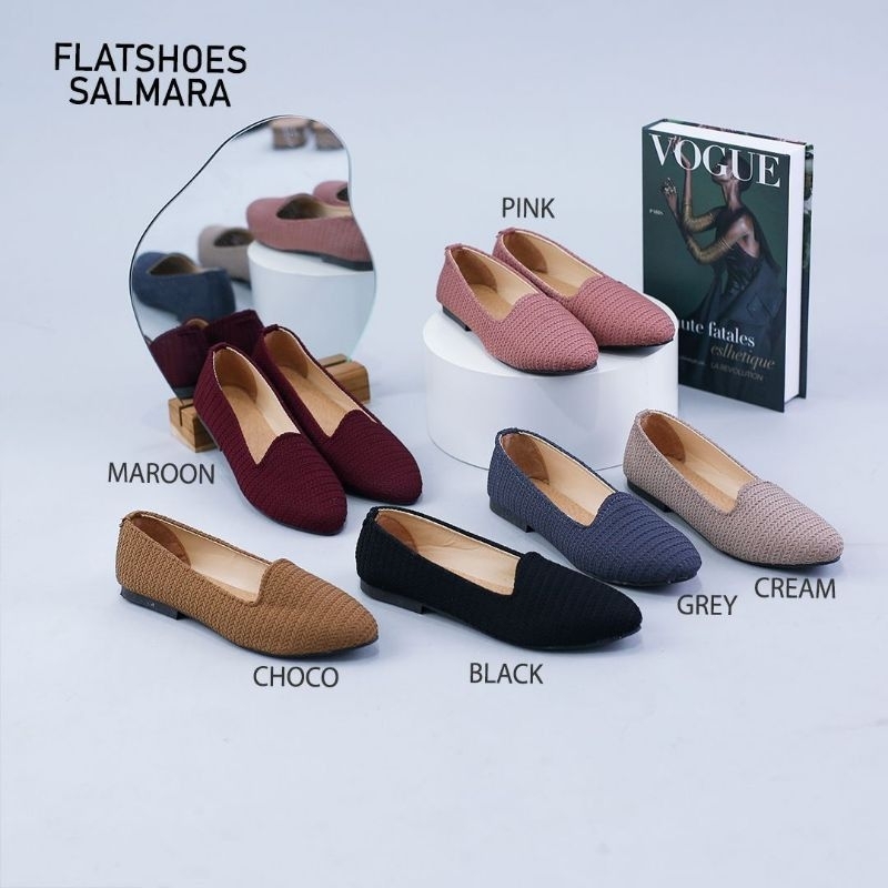 SEPATU RAJUT FLAT SHOES SEPATU FLAT SHOES RAJUT SEPATU SELOP SEPATU SLOP RAJUT