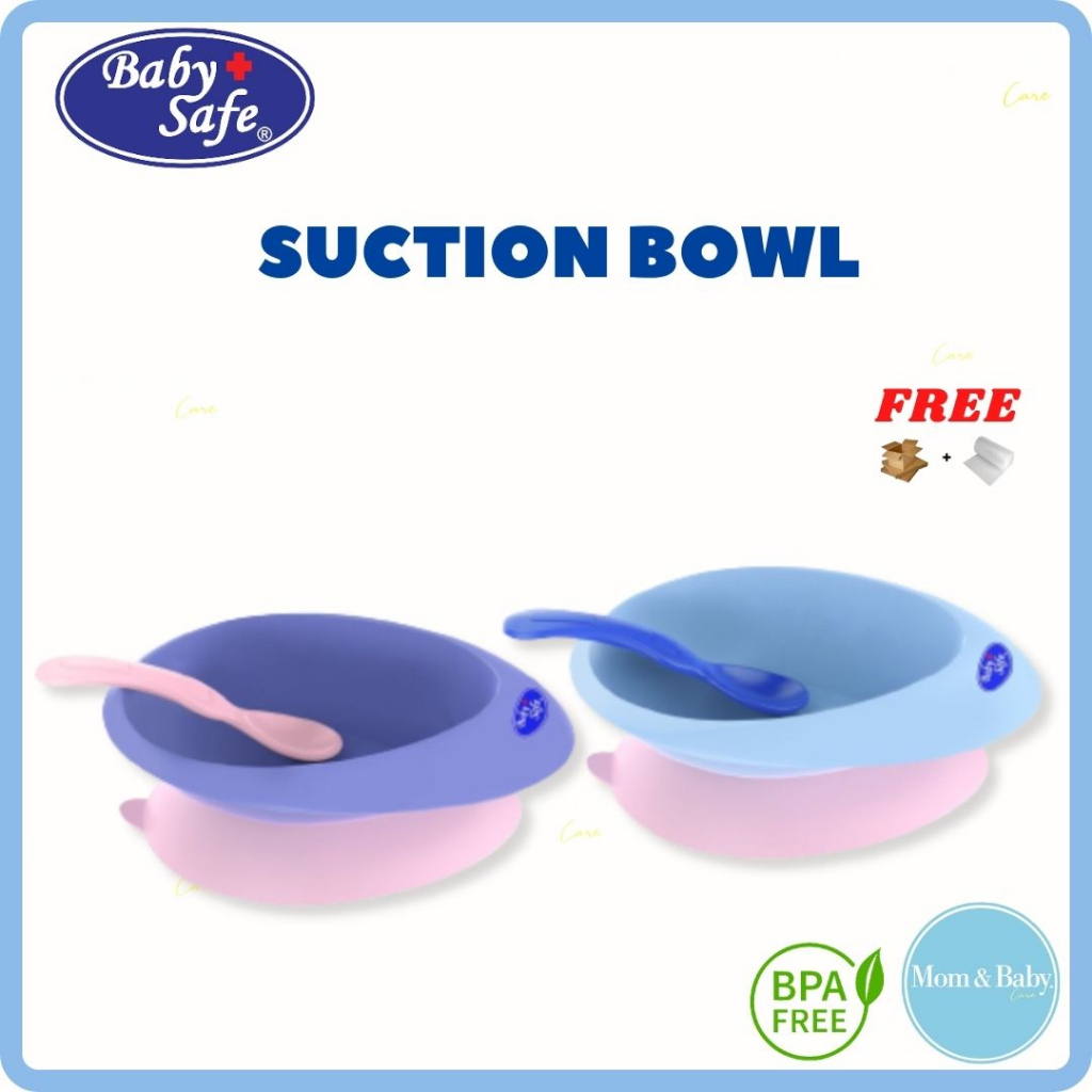 Baby Safe B354 Suction Bowl With Spoon/ Peralatan Makan Bayi MPASI/Mangkok Bayi Anti Tumpah BPA FREE Mangkok mpasi bayi anti geser Mangkok + sendok n