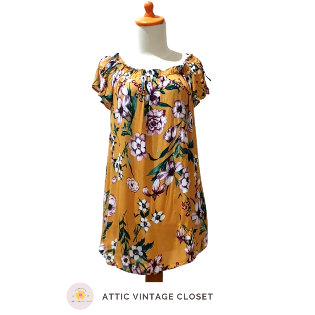 FOREVER 21 Yellow Floral Baby Doll