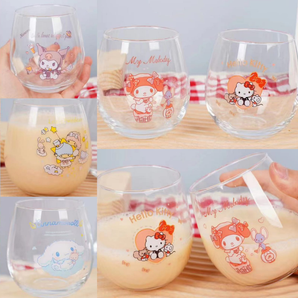 Jual Gelas Bening Oval Gelas Bening Melody Gelas Bening Cinnamoroll Gelas Bening Kuromi 0989