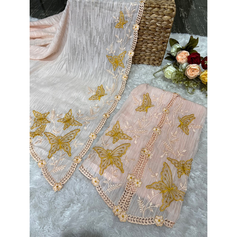 kain bordir sifon serat motif kupu2