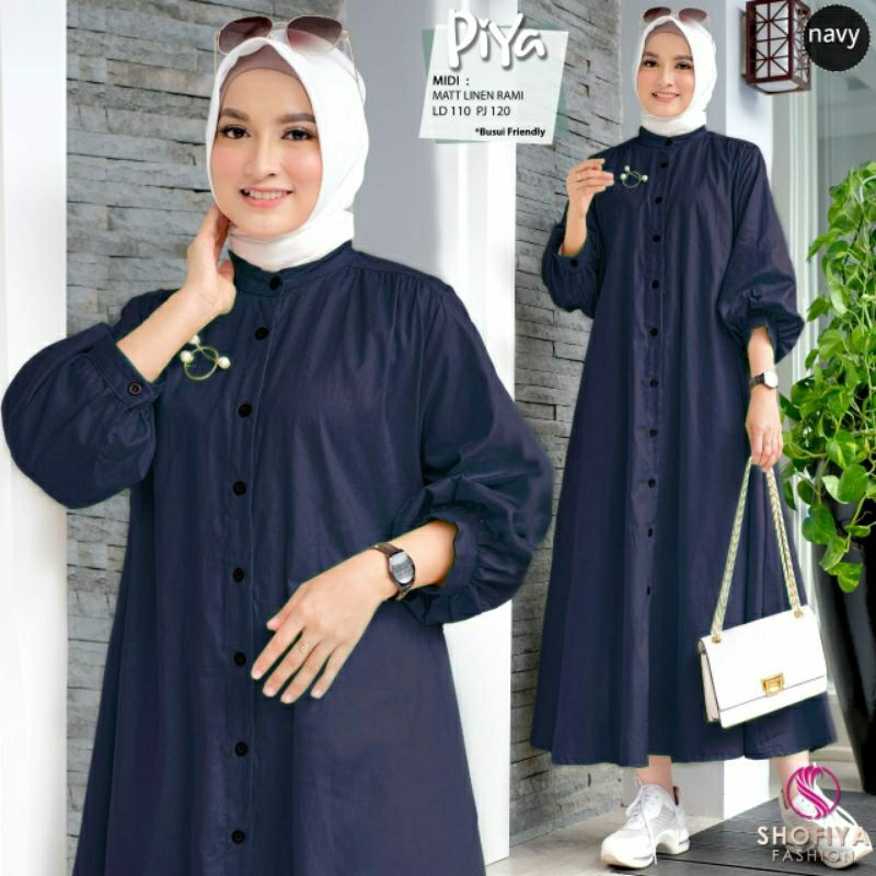 Baju wanita piya midi dress by shofiya