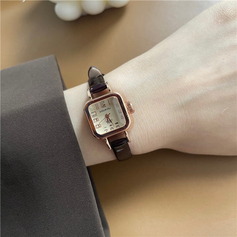 Jam tangan wanita KY-HA vintage gaya analog Import Korea