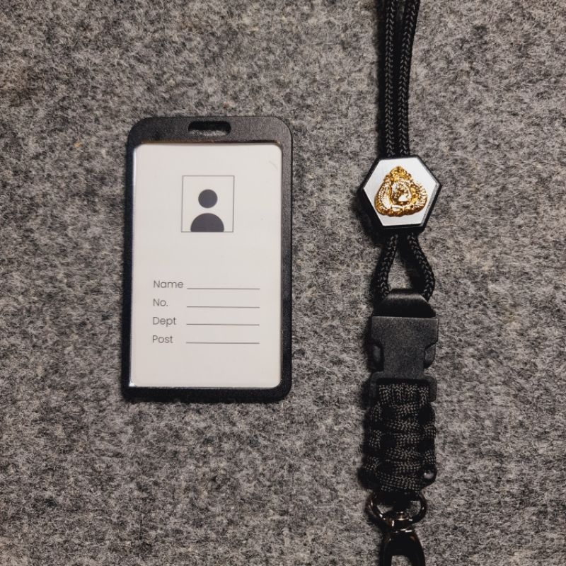 

tali lanyard id card logo tribrata timbul holder