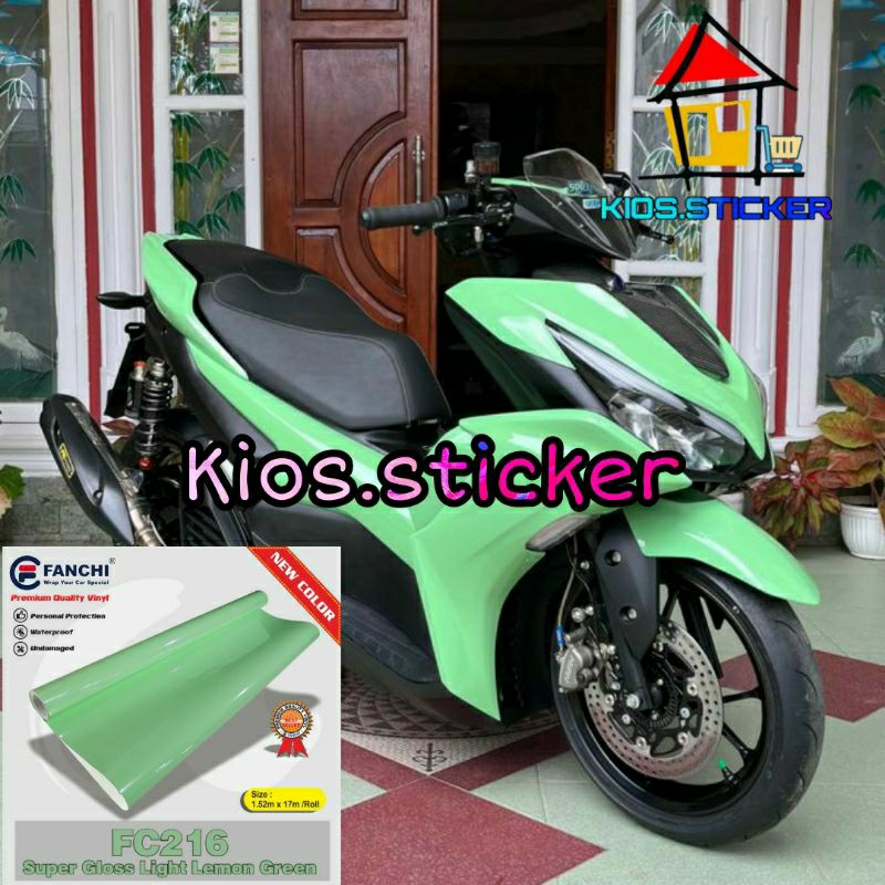 Skotlet Stiker Warna Hijau Sage Sticker Light Lemon Green Super Glossy