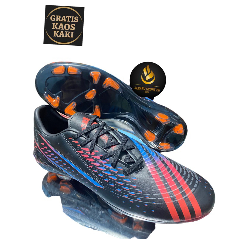 Sepatu Bola Adidas Predator Edge 1 . Low BLACK Rainbow