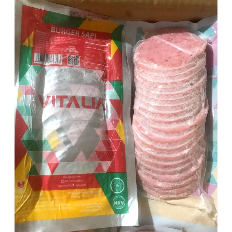 

Vitalia Burger Sapi Isi 20 pcs Kemasan 280 gr