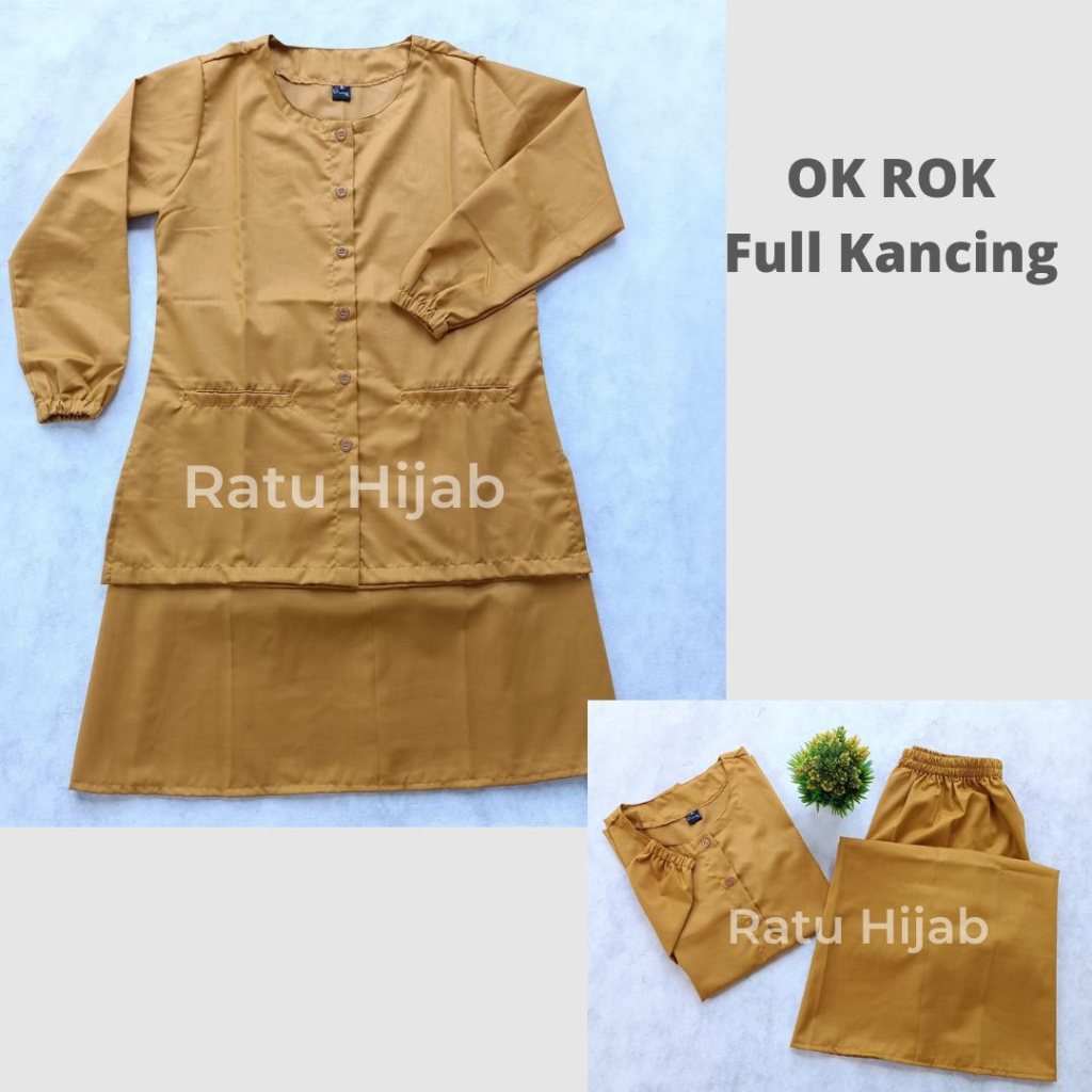 Baju OK OKA ROK Full Kancing bahan Toyobo