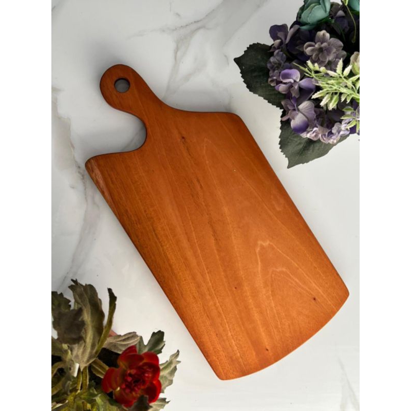 Talenan Kayu Mahogany Liuk Besar Food Grade Export Quality Korea Properti Foto Makanan