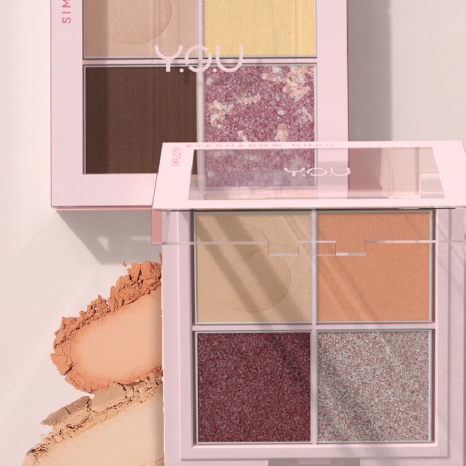 YOU Simplicity Eyeshadow Quad | Makeup Palette 4 Warna | Pigmented Glitter | Kosmetik Mata ( YOU MAKEUPS OFFICIAL STORE )